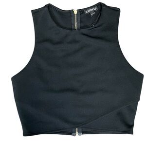 Express Black Women's Crop Top NWOT